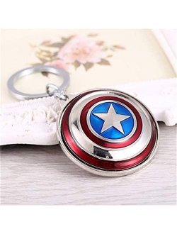 JZYZSNLB Keychain Key Chain Rotatable Shield Key Rings for Gift Car Keychain Jewelry Key Holder Souvenir (Color : Yinhuizhuan)