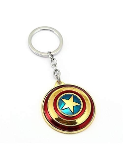 JZYZSNLB Keychain Key Chain Rotatable Shield Key Rings for Gift Car Keychain Jewelry Key Holder Souvenir (Color : Yinhuizhuan)