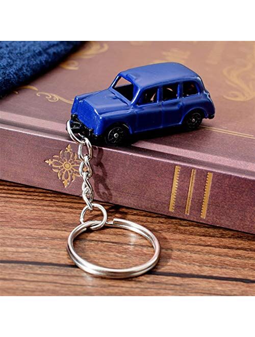 JZYZSNLB Keychain Four Color Taxi Key Chain High Quslity Zinc Alloy Car Keychain for Men Fashion Jewelry Key Chain Ring for Key (Color : Red)