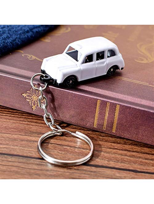 JZYZSNLB Keychain Four Color Taxi Key Chain High Quslity Zinc Alloy Car Keychain for Men Fashion Jewelry Key Chain Ring for Key (Color : Red)