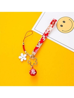 JZYZSNLB Keychain Pink Red Pendant Bag Phone Pendant Luxury Key Chain Ring (Color : Black, Size : 10 cm)