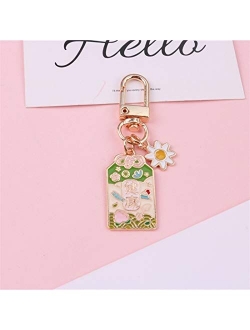 JZYZSNLB Keychain Keychain Portable Lucky Fortune Ornament Women Metal Car Bag Trinkets (Color : Blue Bless)