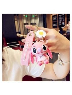 Fylsdes Cartoon Keychain Cartoon Doll Accessories Cute Couple Keychain Doll Bag Pendant Key Chain Small Pendant Small Decoration Toys Interior Accessories (Color : 2)