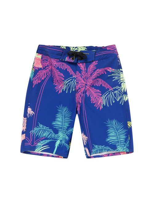 Hawaii Hangover Boys' and Big Boys' Rainbow Board Shorts,up to size 12