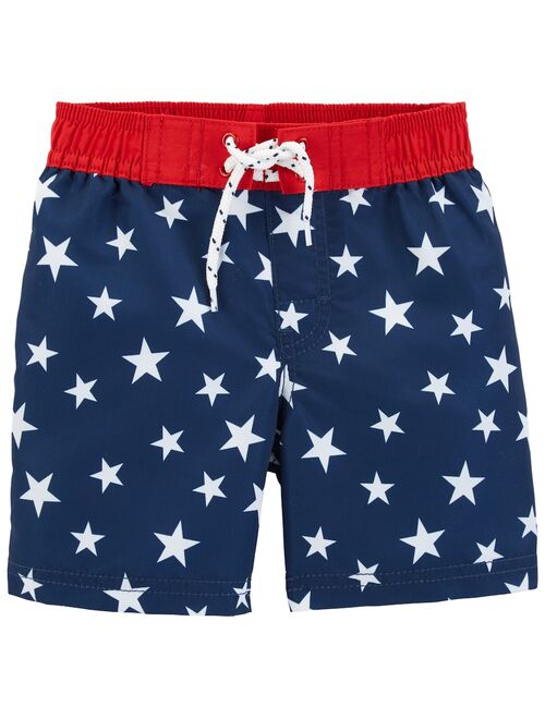 OshKosh B'gosh Toddler Boys' Star Print Swim Trunks