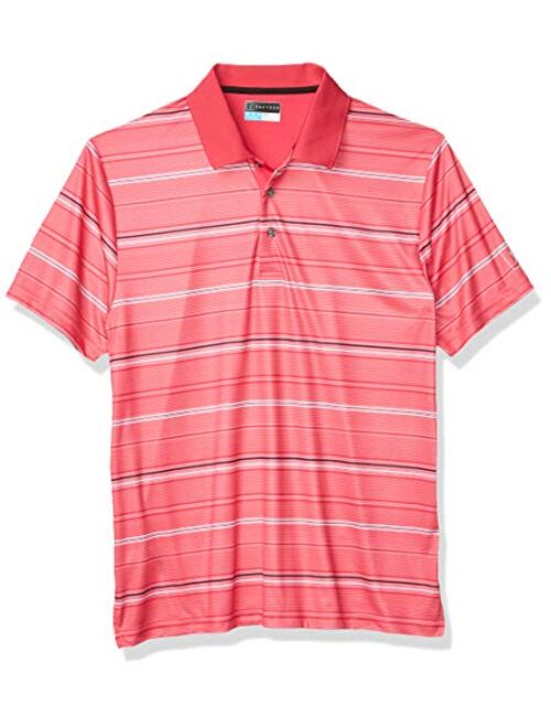 PGA TOUR Men's Short Sleeve Striped Polo Shirt