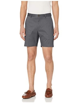 Amazon Brand - Buttoned Down Men's Slim Fit Flat Front 7" Inseam Chino Short, Supima Cotton Non-Iron