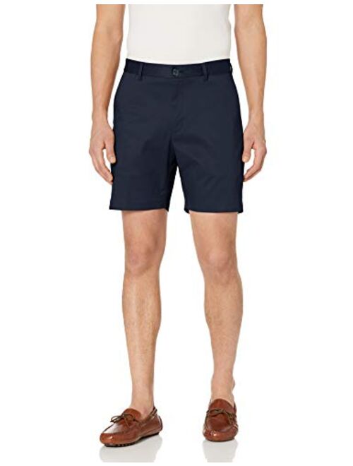 Amazon Brand - Buttoned Down Men's Slim Fit Flat Front 7" Inseam Chino Short, Supima Cotton Non-Iron