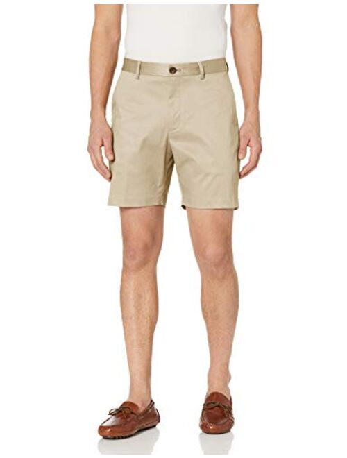 Amazon Brand - Buttoned Down Men's Slim Fit Flat Front 7" Inseam Chino Short, Supima Cotton Non-Iron