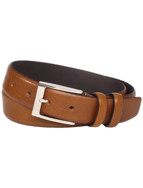 Florsheim Men's Italian Full Grain Leather Feather Edge 32mm Belt