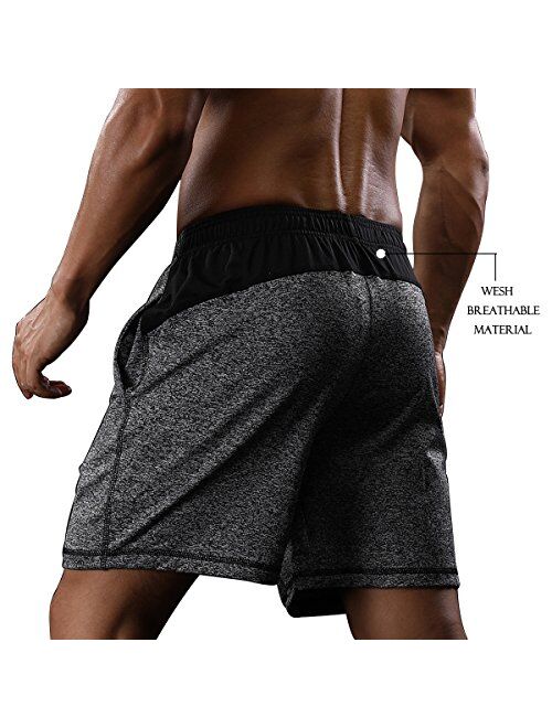 Gash Hao Athletic Gym Shorts Mens Workout Running Bodybuilding Training Short