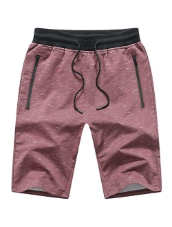 Mens Athletic Shorts with Zip Pockets