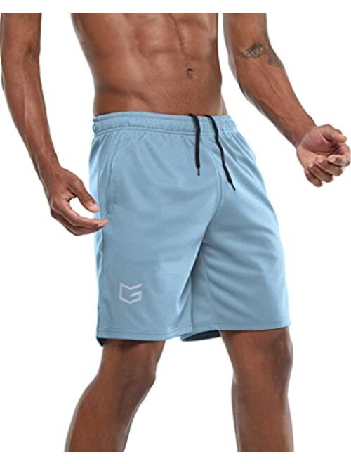 G Gradual Men's 7" Workout Running Shorts Quick Dry Lightweight Gym Shorts with Zip Pockets