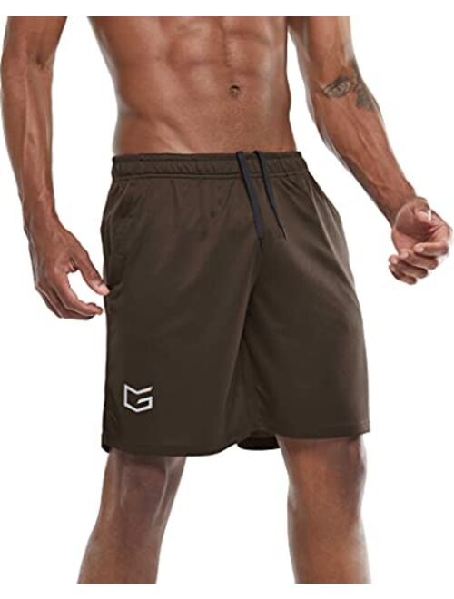 G Gradual Men's 7" Workout Running Shorts Quick Dry Lightweight Gym Shorts with Zip Pockets