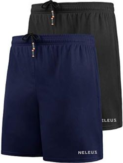 Neleus Men's 7" Mesh Running Workout Shorts