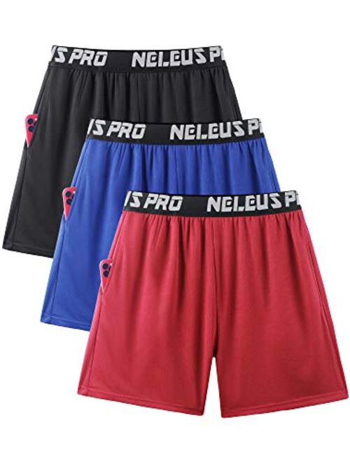 Neleus Men's 7" Mesh Running Workout Shorts