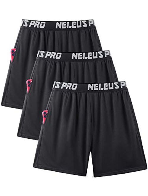 Neleus Men's 7" Mesh Running Workout Shorts