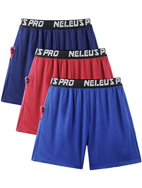 Neleus Men's 7" Mesh Running Workout Shorts