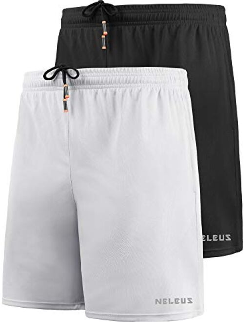 Neleus Men's 7" Mesh Running Workout Shorts