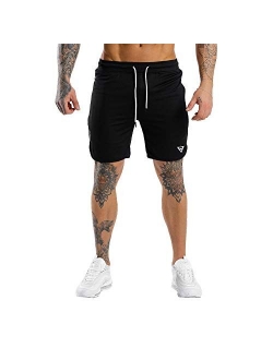 Wangdo Men's Workout Shorts 7" Running Shorts Athletic Bike Shorts Gym Shorts for Men with Zipper Pocket