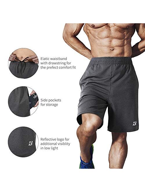 Roadbox Men's 7" Workout Running Shorts Lightweight Gym Athletic Shorts Basketball Shorts for Men with Pocket