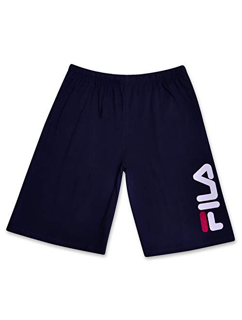 Fila Men Big and Tall Print Cotton Jersey Athletic Lounge Gym Shorts for Men