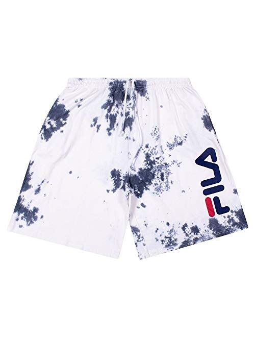 Fila Men Big and Tall Print Cotton Jersey Athletic Lounge Gym Shorts for Men