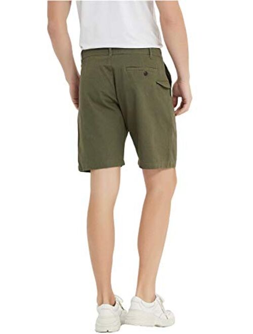 Mens Shorts Casual Classic Fit Comfy Chino Golf Short