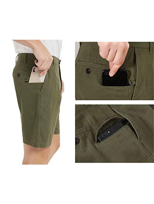 Mens Shorts Casual Classic Fit Comfy Chino Golf Short