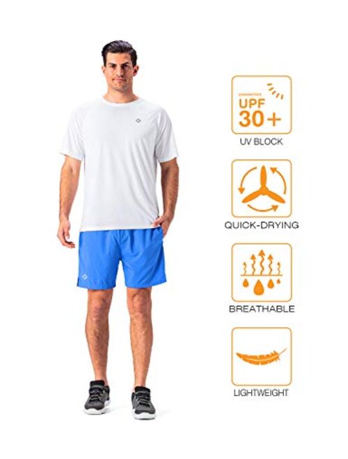 Naviskin Men's 5" Quick Dry Running Shorts Workout Athletic Outdoor Shorts Zip Pocket