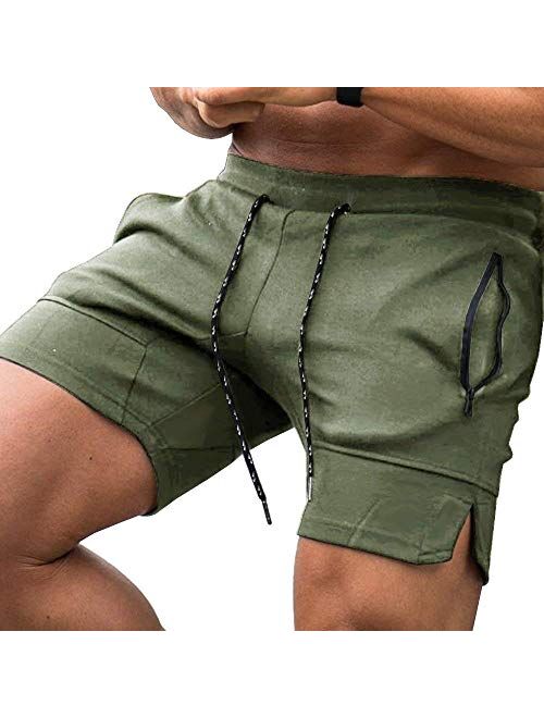 COOFANDY Men's Gym Workout Shorts Weightlifting Squatting Short Fitted Training Bodybuilding Jogger with Pocket