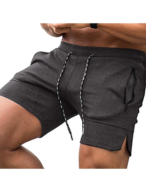 COOFANDY Men's Gym Workout Shorts Weightlifting Squatting Short Fitted Training Bodybuilding Jogger with Pocket