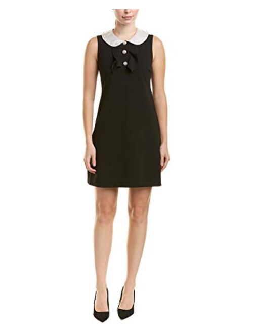 Betsey Johnson Scuba Crepe Dress with Peter Pan Collar