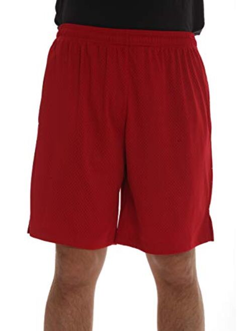 At The Buzzer Men’s Active Athletic Mesh Basketball Shorts for Men with Pockets