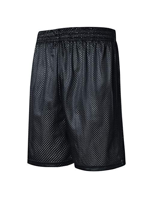 Radofo Men's-Basketball Running-Training Workout-Athletic Lightweight-Shorts Sports-Big & Tall Double-Side Wear 1 Pieces