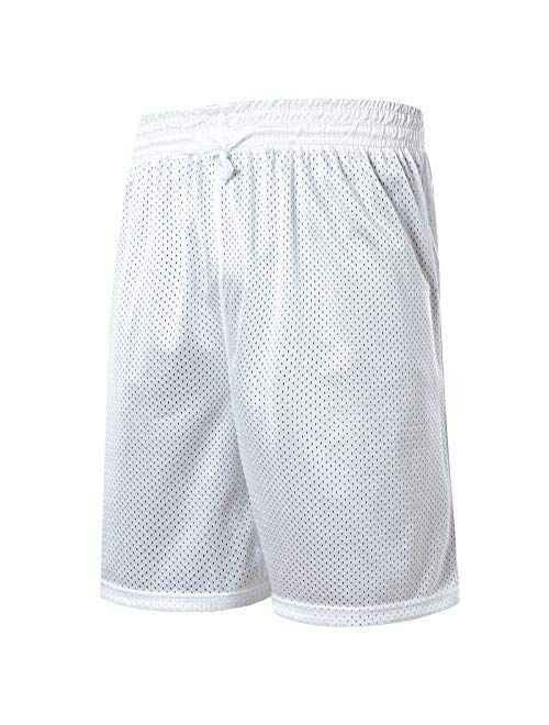 Radofo Men's-Basketball Running-Training Workout-Athletic Lightweight-Shorts Sports-Big & Tall Double-Side Wear 1 Pieces