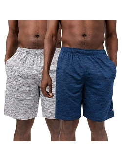 Alive Men's Quick Dry Active Athletic Performance Workout Knit Shorts Single and Two Pack Shorts