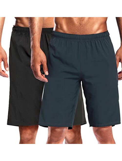 CAMEL CROWN Men's Running Shorts Quick Dry Gym Athletic Workout Training Tennis Lightweight Active Shorts No Liner