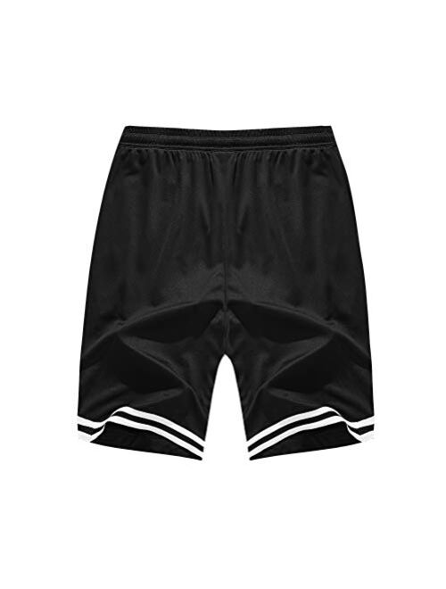 MAGNIVIT Men's Mesh Basketball Shorts Athletic Gym Workout Running Short with Zipper Pockets