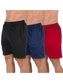 YoungLA Mens Shorts Pack of 3 Athletic Basketball Gym Workout Running 116