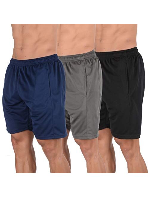 YoungLA Mens Shorts Pack of 3 Athletic Basketball Gym Workout Running 116