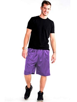 King Men’s Loose-Fit Mesh Basketball Atheletic Activity Shorts