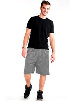 King Men’s Loose-Fit Mesh Basketball Atheletic Activity Shorts