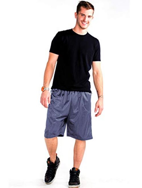 King Men’s Loose-Fit Mesh Basketball Atheletic Activity Shorts