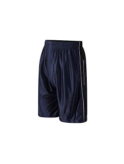 PTSports Men's Basketball Shorts Gym Athletic Workout Shorts with Pockets Quick-Dry Running Training Active Shorts Drawstring