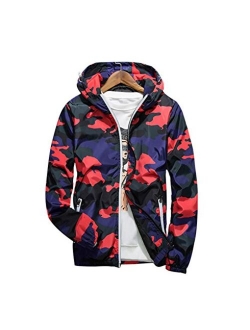 Banana Bucket Floral Bomber Jacket Men Hip Hop Slim Fit Flowers Bomber Jacket Coat Men's Hooded Jackets