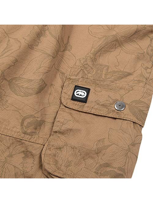 Cargo Shorts for Men - Mens and Big and Tall Twill Cargo Shorts with Belt - ECKO