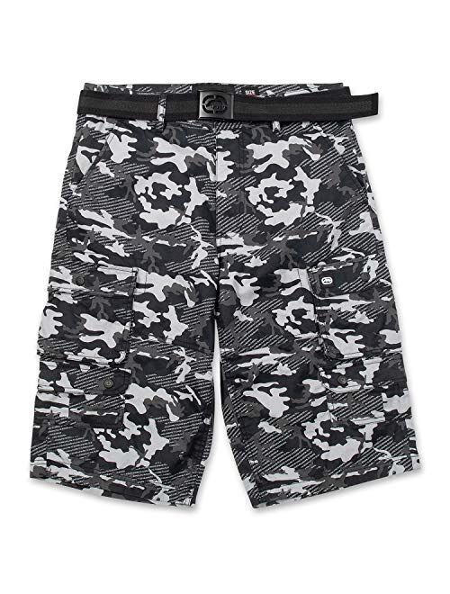 Cargo Shorts for Men - Mens and Big and Tall Twill Cargo Shorts with Belt - ECKO