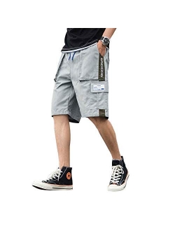 Banana Bucket Mens Summer Hip Hop Punk Cargo Shorts Lightweight Casual Shorts with Pockets