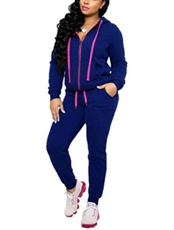 TOPONSKY Women Casual 2 Piece Outfit Long Pant Set Sweatsuits Tracksuits